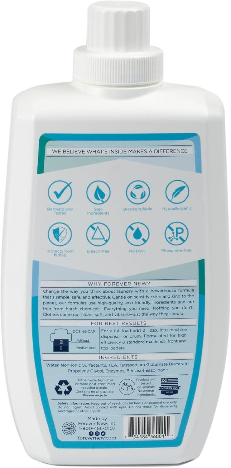image:imageEveryday Liquid Laundry Detergent Pure Fresh Scent Hypoallergenic EnzymedBased Odor Control 60 fl ozFragrance Free