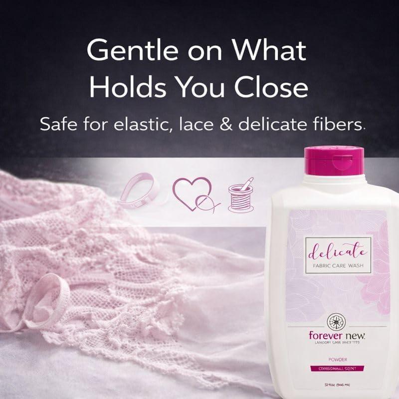 image:imageFOREVER NEW Delicate Hypoallergenic Laundry Detergent Liquid 68 Large Loads Gentle washing detergent for Silk Cashmere Bra Undergarments Cotton Wool etc Original Scented 4ozOriginal
