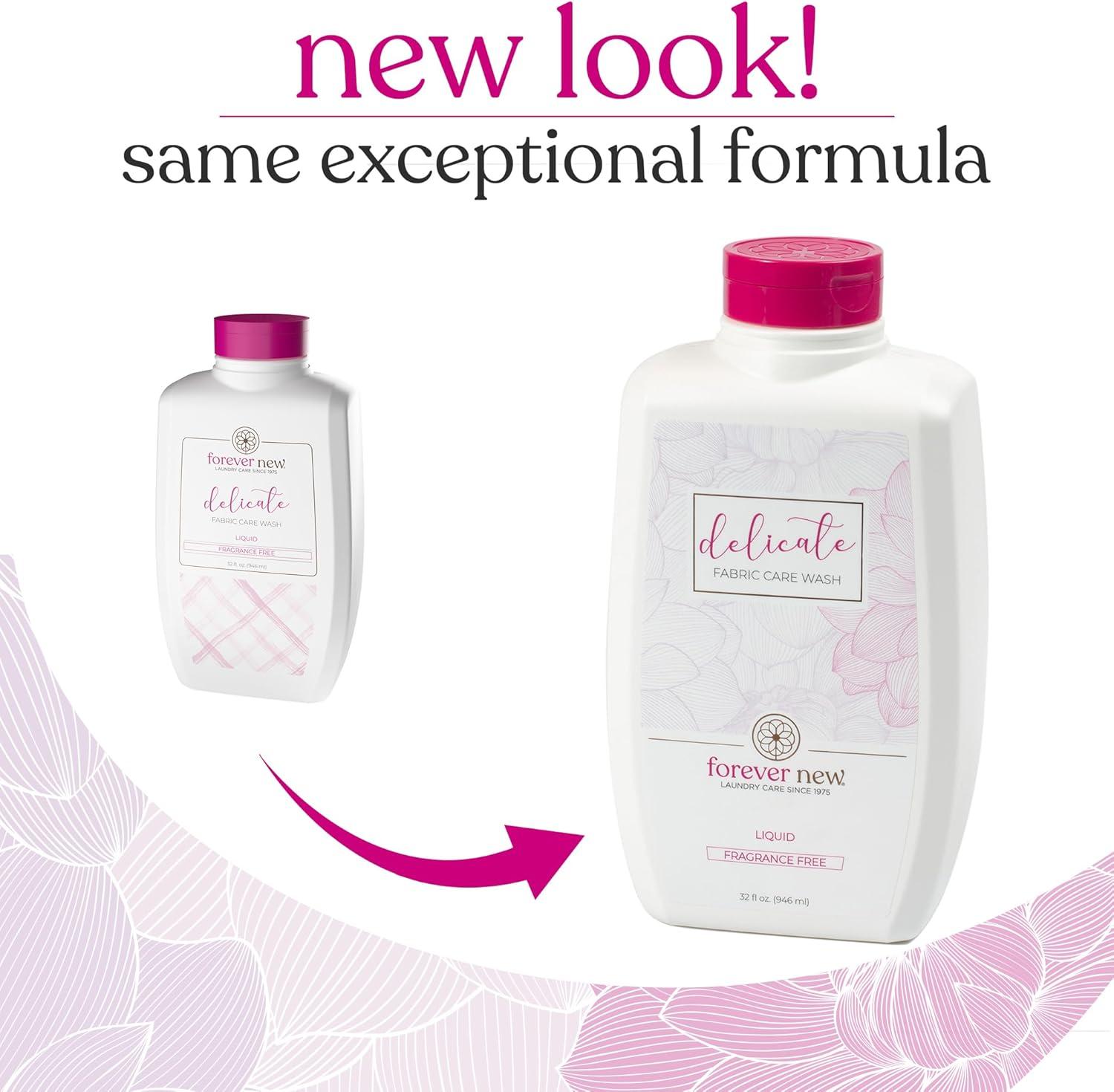 image:imageFOREVER NEW Delicate Hypoallergenic Laundry Detergent Liquid 68 Large Loads Gentle washing detergent for Silk Cashmere Bra Undergarments Cotton Wool etc Original Scented 4ozUnscented