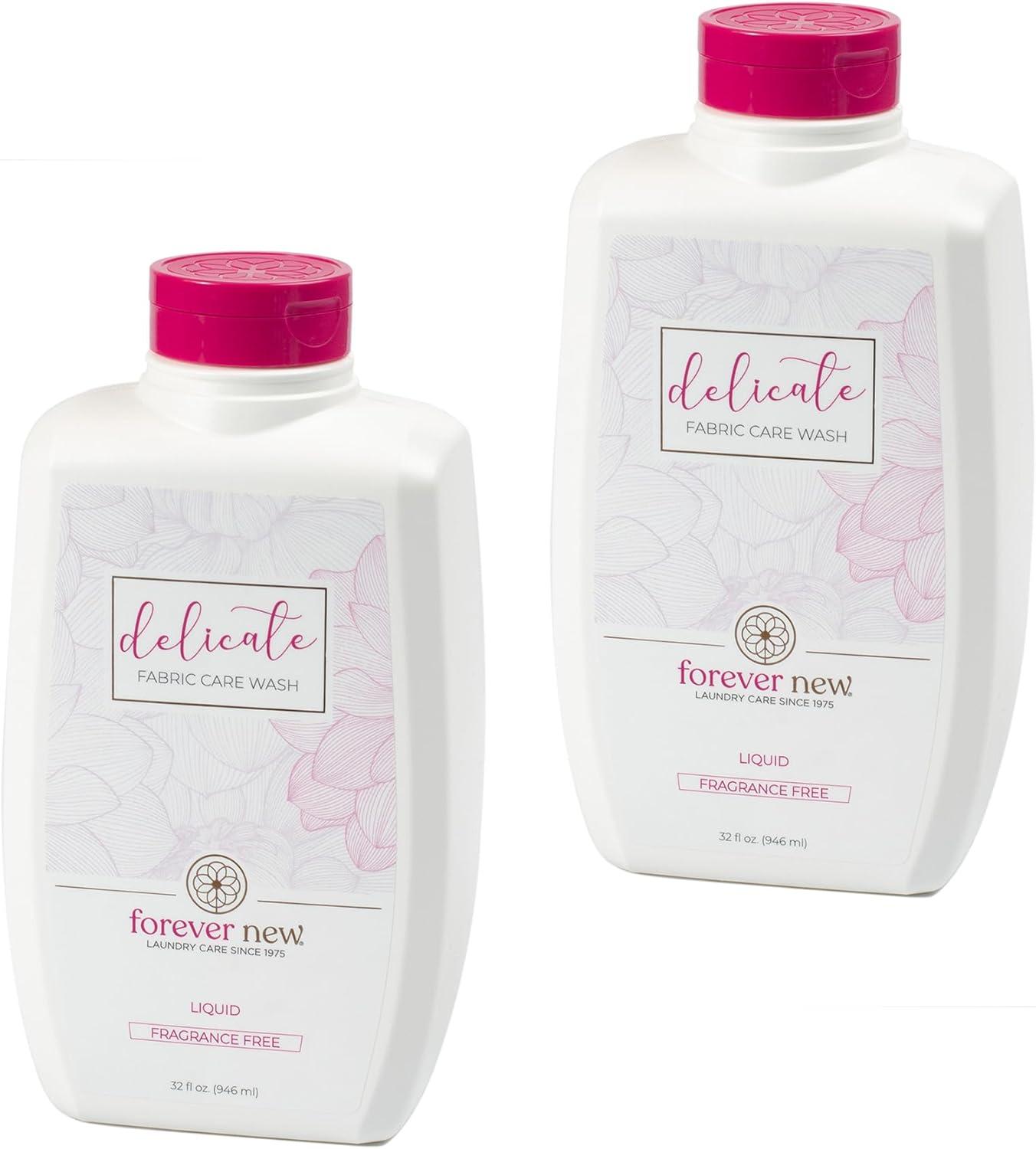 image:imageFOREVER NEW Delicate Hypoallergenic Laundry Detergent Liquid 68 Large Loads Gentle washing detergent for Silk Cashmere Bra Undergarments Cotton Wool etc Original Scented 4ozUnscented