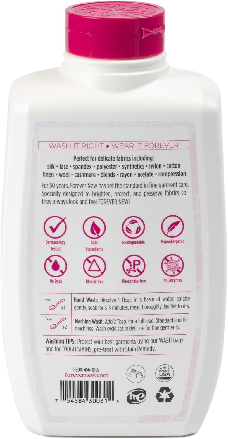 image:imageFOREVER NEW Delicate Hypoallergenic Laundry Detergent Liquid 68 Large Loads Gentle washing detergent for Silk Cashmere Bra Undergarments Cotton Wool etc Original Scented 4ozUnscented