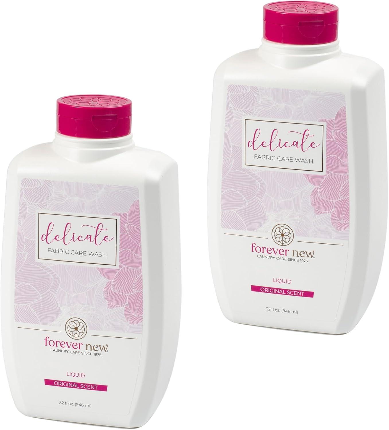image:imageFOREVER NEW Delicate Hypoallergenic Laundry Detergent Liquid 68 Large Loads Gentle washing detergent for Silk Cashmere Bra Undergarments Cotton Wool etc Original Scented 4ozOriginal