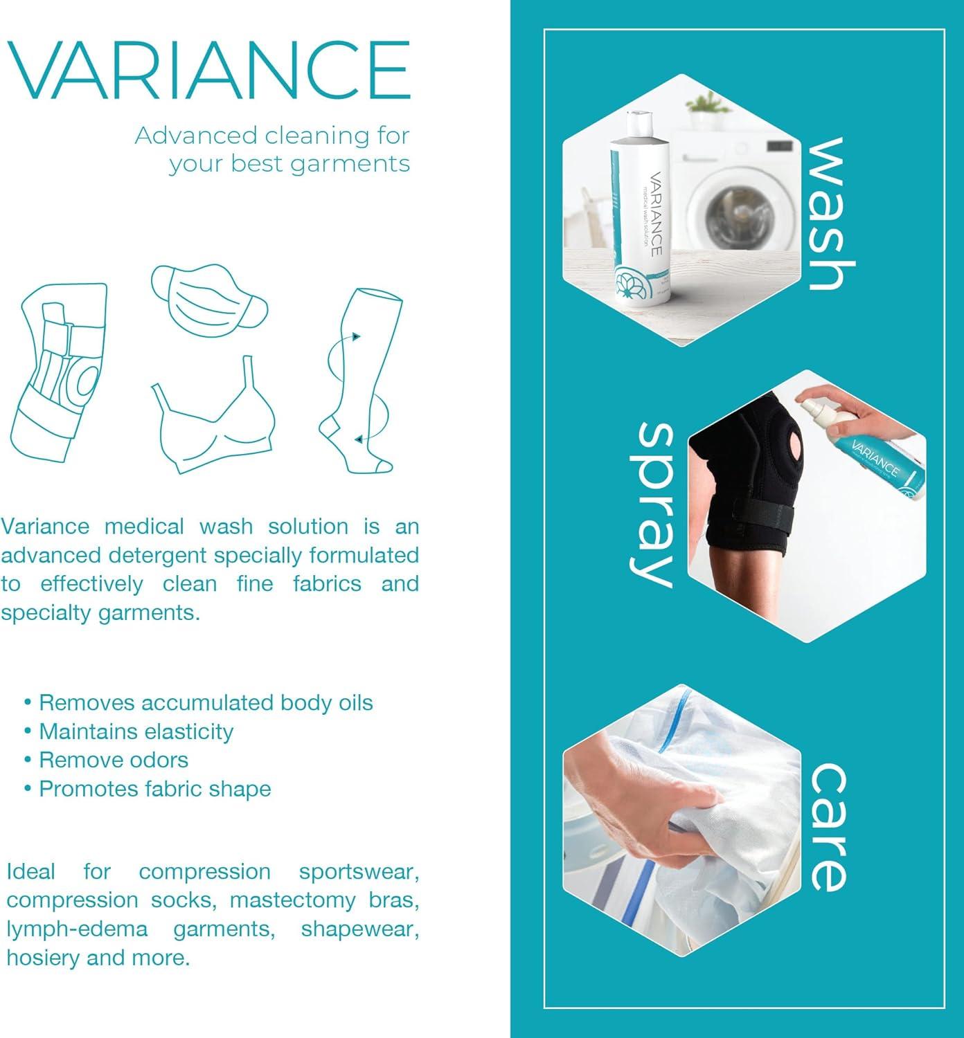 image:imageVariance by Forever New Medical Wash Solution Fragrance Free 16 Fl Oz Advanced Liquid Laundry Detergent for Compression Sportswear and Socks Mastectomy Bras Lymphedema Garments Shapewear
