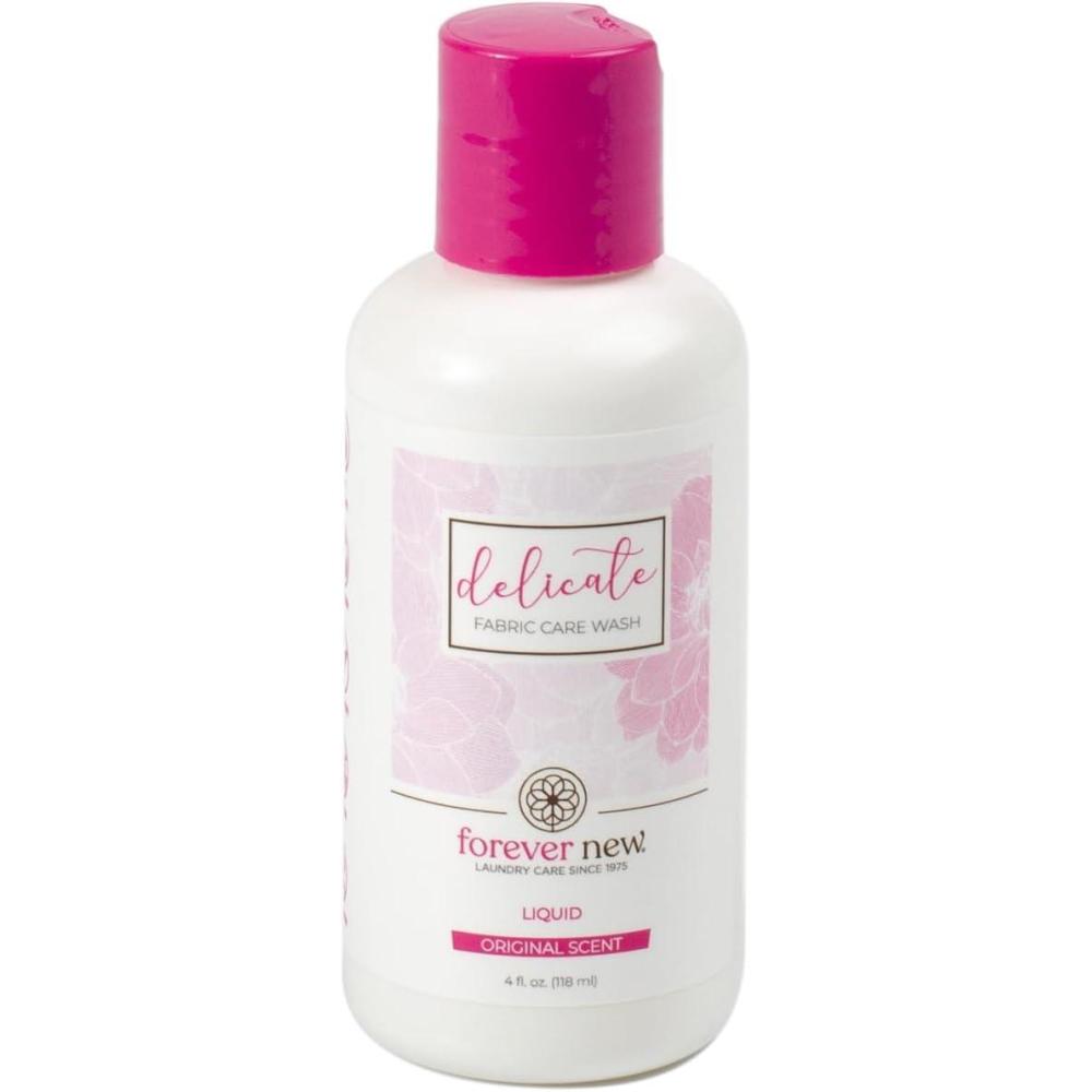 image:imageFOREVER NEW Delicate Hypoallergenic Laundry Detergent Liquid 68 Large Loads Gentle washing detergent for Silk Cashmere Bra Undergarments Cotton Wool etc Original Scented 4ozOriginal